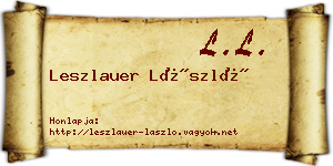 Leszlauer László névjegykártya