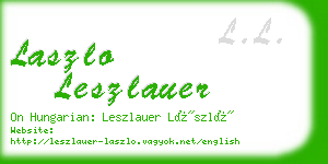 laszlo leszlauer business card